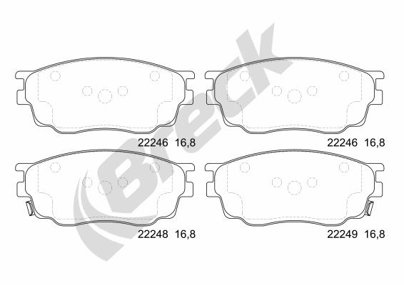 Set placute frana,frana disc 24246 00 701 10 BRECK